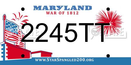 2245TT Maryland License Plate