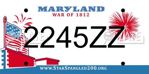 2245ZZ Maryland License Plate