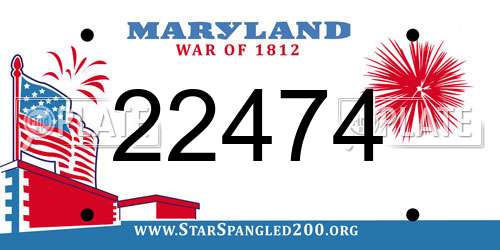 22474 Maryland License Plate