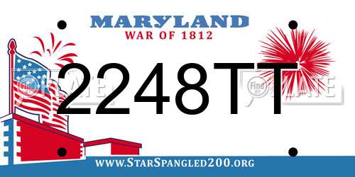 2248TT Maryland License Plate
