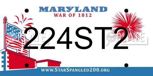 224ST2 Maryland License Plate
