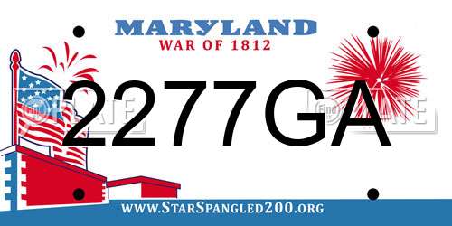 2277GA Maryland License Plate