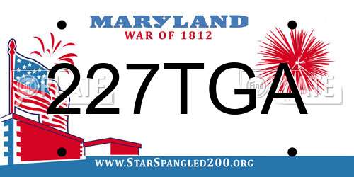 227TGA Maryland License Plate