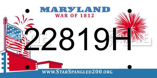 22819H Maryland License Plate