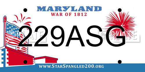 229ASG Maryland License Plate