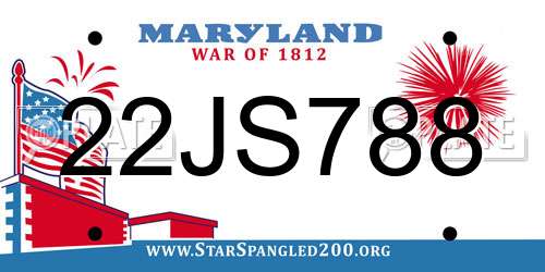 22JS788 Maryland License Plate