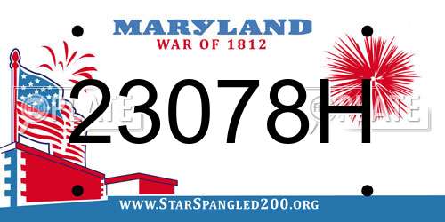 23078H Maryland License Plate