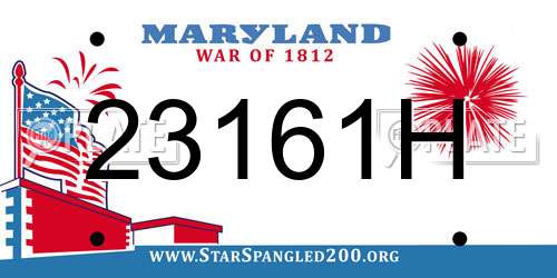 23161H Maryland License Plate