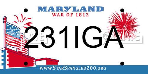 231IGA Maryland License Plate