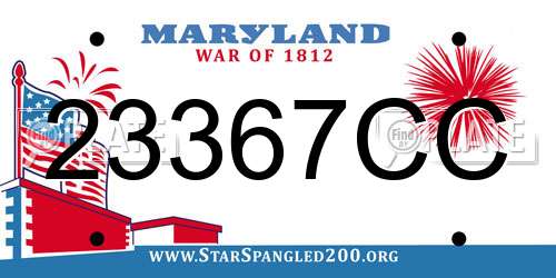 23367CC Maryland License Plate