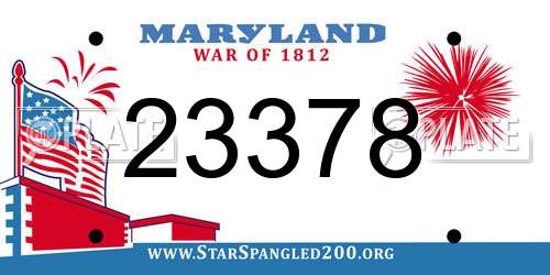 23378 Maryland License Plate