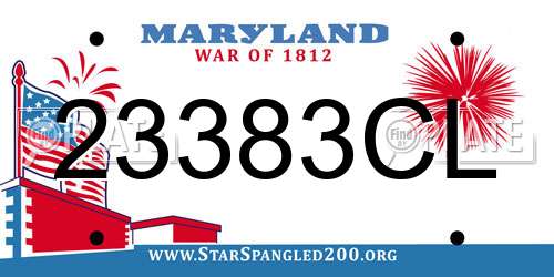 23383CL Maryland License Plate