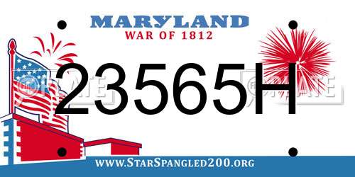 23565H Maryland License Plate