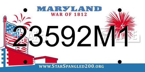 23592M1 Maryland License Plate