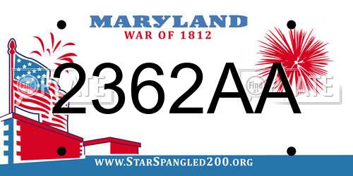 2362AA Maryland License Plate