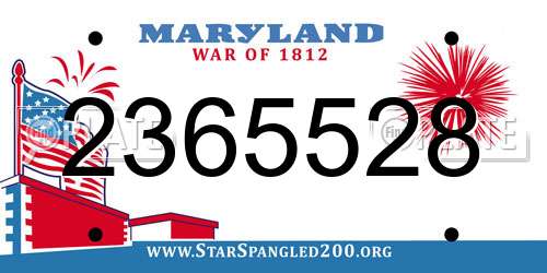 2365528 Maryland License Plate