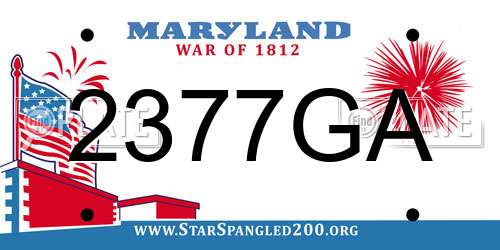 2377GA Maryland License Plate