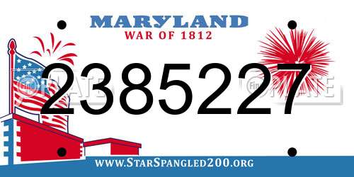 2385227 Maryland License Plate