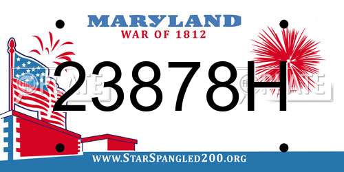23878H Maryland License Plate