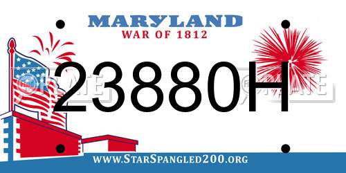 23880H Maryland License Plate