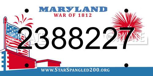 2388227 Maryland License Plate
