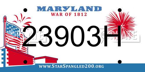 23903H Maryland License Plate