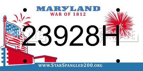 23928H Maryland License Plate