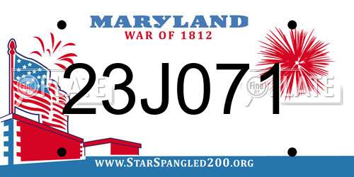 23J071 Maryland License Plate