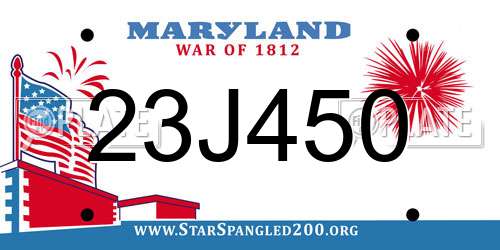 23J450 Maryland License Plate