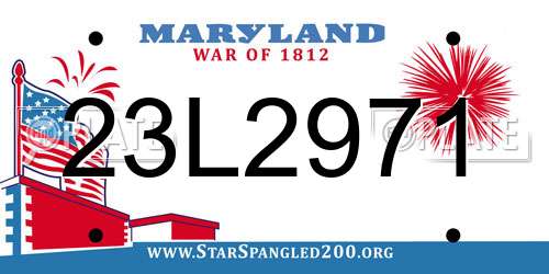 23L2971 Maryland License Plate