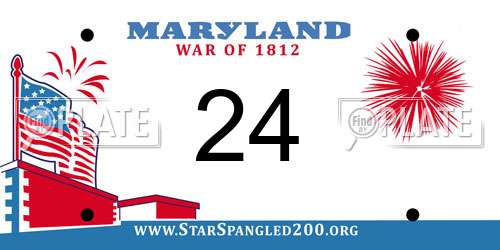 24 Maryland License Plate