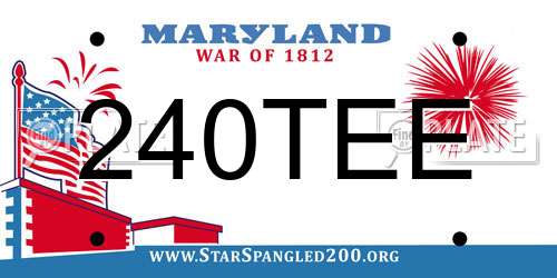 240TEE Maryland License Plate