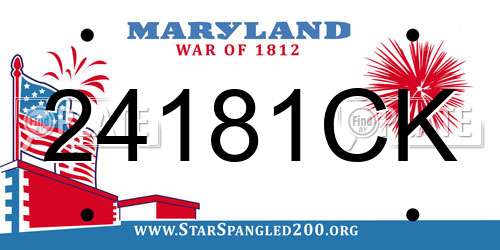 24181CK Maryland License Plate