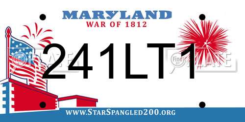 241LT1 Maryland License Plate