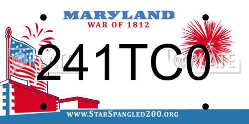 241TC0 Maryland License Plate