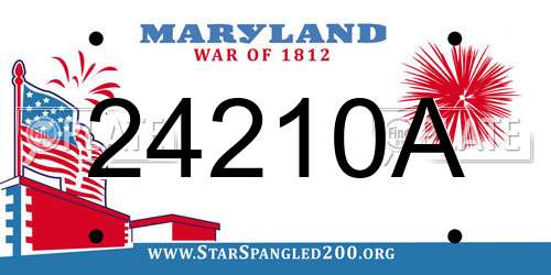 24210A Maryland License Plate
