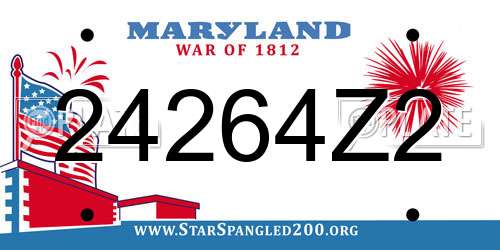 24264Z2 Maryland License Plate