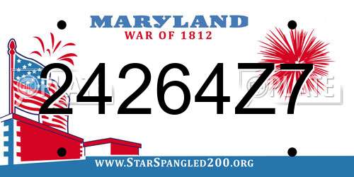 24264Z7 Maryland License Plate