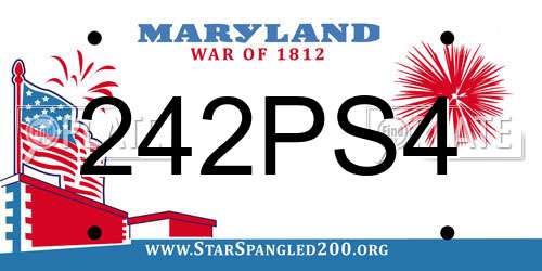 242PS4 Maryland License Plate