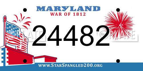 24482 Maryland License Plate
