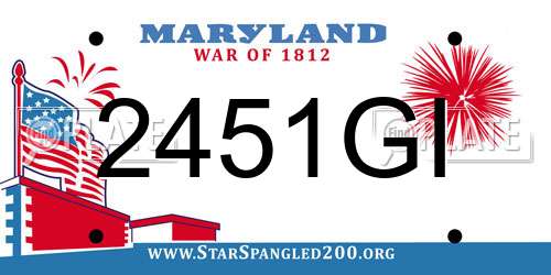 2451GI Maryland License Plate