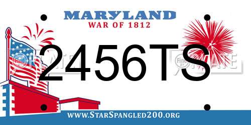 2456TS Maryland License Plate