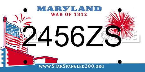 2456ZS Maryland License Plate