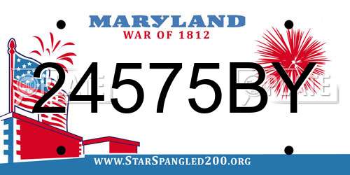24575BY Maryland License Plate