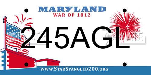 245AGL Maryland License Plate