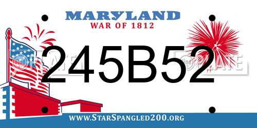 245B52 Maryland License Plate