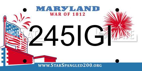 245IGI Maryland License Plate