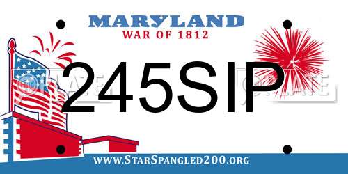 245SIP Maryland License Plate