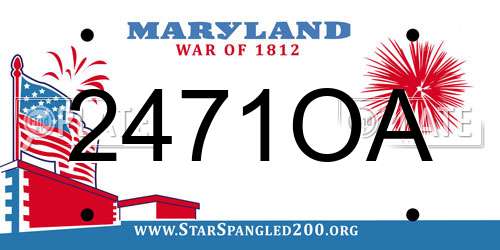 2471OA Maryland License Plate
