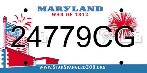 24779CG Maryland License Plate
